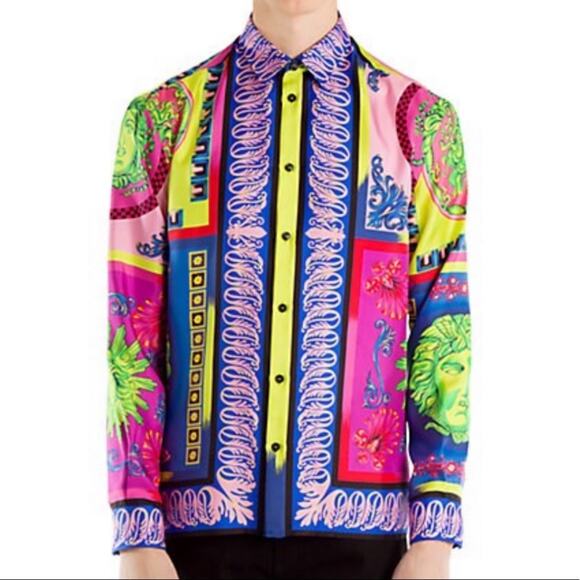 #VERSACE Baroque Printed Silk Shirt 38 - Picture 1 of 6